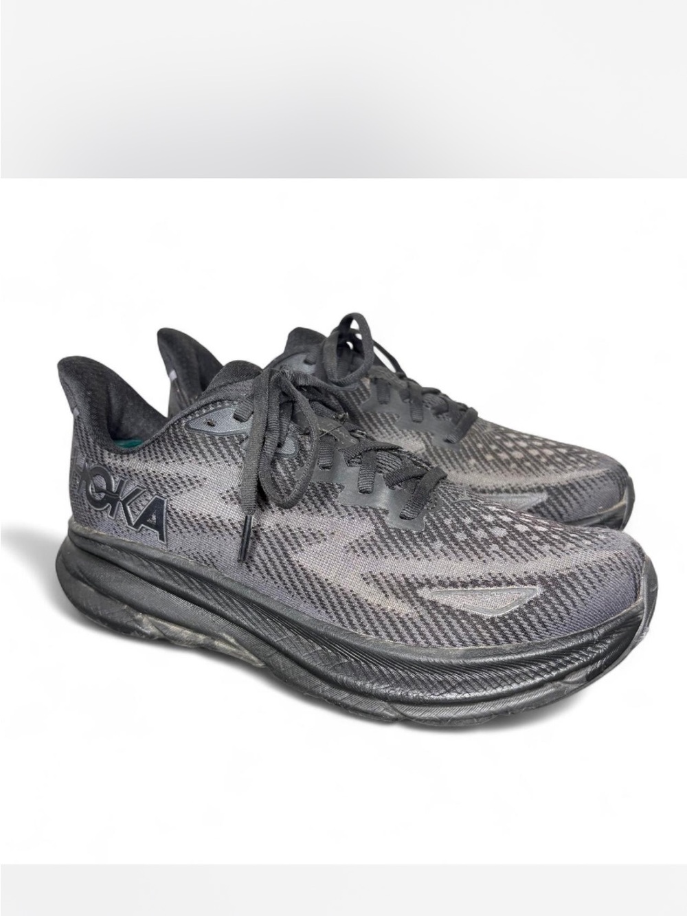 Hoka One One HOKA Clifton 9 Triple Black Women’s Sneaker Shoes 7.5 B
